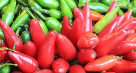 Pimientos en la gastronomía tailandesa